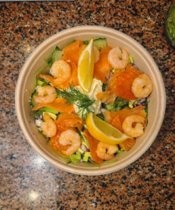 Maaltijdsalade met gerookte zalm